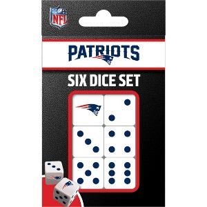 MasterPieces Officially Licensed NFL New England Patriots - 6 Piece D6 Gaming Dice Set Ages 6 and Up - 1 of 4