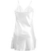 INSPIRE CHIC Women Satin Lace Trim Sleepwear Nightgown Pajama Slip Dress - 2 of 4