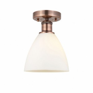 Bristol Glass - 1 Light Semi-Flush Mount In Industrial Style-10.25 Inches Tall and 7.5 Inches Wide - 1 of 1