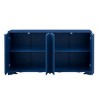 NicBex 4-Door Decorative Storage Cabinet, Sideboard Buffet Cabinet with Storage Pantry Cabinet with Intricate Linear Accents for Living Room - 2 of 4