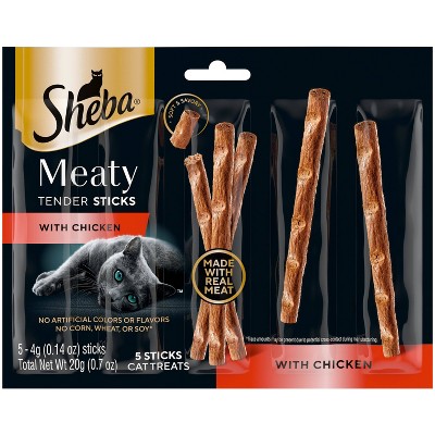 Sheba Meaty Tender Sticks with Chicken Jerky Cat Treats - 0.7oz/5ct