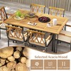 Tangkula 7 PCS Patio Dining Set w/ 2" Umbrella Hole and Seat Cushions for Garden - 4 of 4