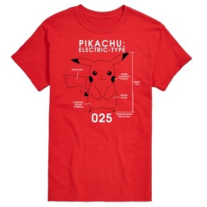 Men's - Pokémon - Pikachu Electric-Type Short Sleeve Graphic T-Shirt - 1 of 4