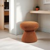 GlasFlength Accent Chairs Sofa Stool Footstool Vanity Stool Makeup Armless Chair Lazy Chair for Living Room, Brown, 17.5"*17.5"*19" - 2 of 4