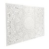 Set of 3 Wooden Floral Handmade Intricately Carved Wall Decors with Mandala Design White - Olivia & May - 4 of 4