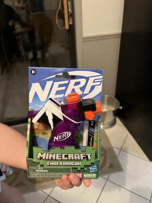 Nerf Minecraft Ender Dragon Blaster, 4-Dart Internal Clip, 12 Nerf Elite  Foam Darts, Design Inspired by Minecraft Mob in the Game