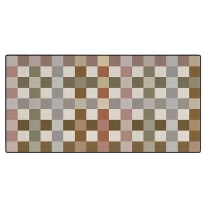 Ninola Design Multicolored Checker Natural Desk Mat - Deny Designs - 1 of 4