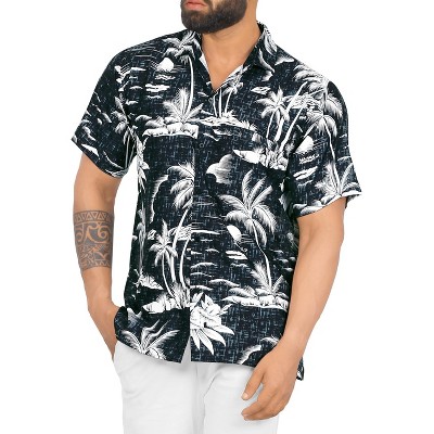 La Leela Mens Hawaiian Short Sleeve Button Down Shirt Men's Summer Shirts  Casual Beach Holiday Hawaii Island Shirts For Men Funny : Target