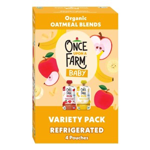 Once Upon a Farm Oatmeal Blends Organic Baby Food Variety Pack - 12.8oz/4pk - 1 of 4