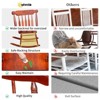 Karl Home | Elegant Brown Solid Wood Patio Rocking Chair - 4 of 4