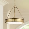 Minka Lavery Liberty Gold Pendant Chandelier 19" Wide Modern White Glass 3-Light Fixture for Dining Room House Foyer Entryway Home - 2 of 3
