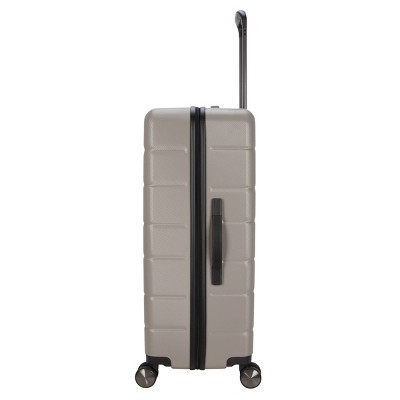 Skyline Hardside Large Checked Spinner Suitcase - Oxford Tan: Telescoping Handle & 8 Wheels ‼️has scratches on the outside ‼️