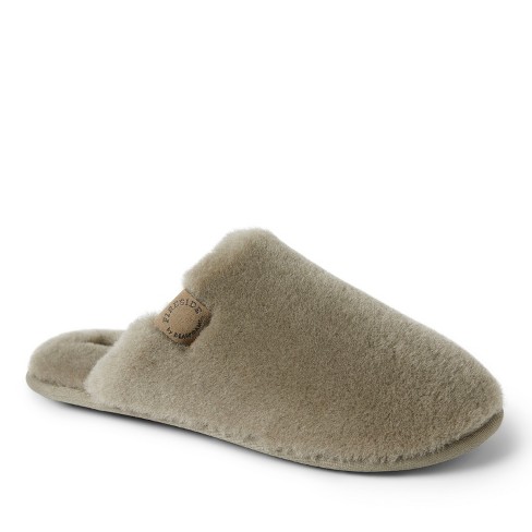 Fireside By Dearfoams Men's Broome Genuine Shearling Scuff Slippers ...