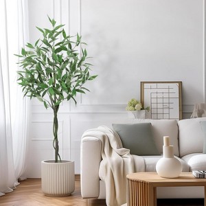 Acekool Artificial Eucalyptus Tree 4/5/6 FT with Adjustable Branches and Realistic PE Leaves, Sturdy Pot for Indoor and Outdoor Decor - 1 of 4