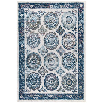 Modway Entourage Odile Distressed Floral Moroccan Trellis 5x8 Area Rug