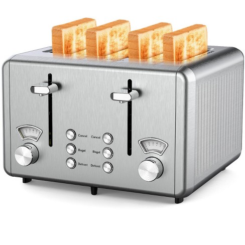 Stainless Steel Bread Toaster Home Multifunctional 4 Slice Bread Edge  Electric Toaster Automatic Breakfast Toast Sandwich Maker - AliExpress