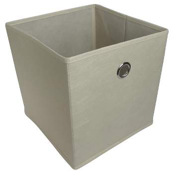 11" Fabric Cube Storage Bin Cream - Room Essentials™