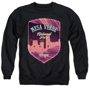 Men's Mesa Verde National Park Illustrated Landscape Crewneck Sweatshirt - 1 of 4