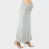 24seven Comfort Aapparel Maternity Solid Color Elastic Waist Maxi Skirt - 2 of 4