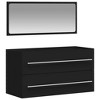 vidaXL Bathroom Cabinet With Mirror Black Engineered Wood Medium - 2 of 4