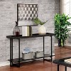 Franda Tray Top Sofa Table Black - miBasics: Metal Frame, Open Shelf, Entryway Storage - 2 of 3