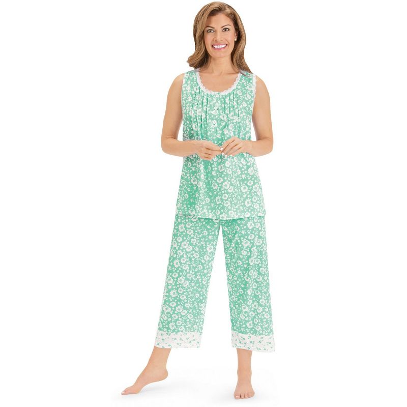 Collections Etc Comfy Floral Twin Print 2-Piece Pajama Set, 4 of 6