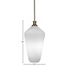 Toltec Lighting Carina 1 - Light Pendant in  New Aged Brass with 11" Opal Frosted Shade - 2 of 2