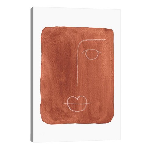 Mid-Century Abstract Face by Whales Way Unframed Wall Canvas - iCanvas - image 1 of 3