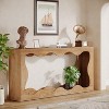 Hommoo 63 Inches Farmhouse Console Table with Storage - 2 of 4