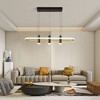 KTMBDW 3 Lights Dining Room Chandelier Hanging Light Fixture Modern Kitchen Island Linear Lighting Farmhouse Chandelier for Bar Restaurant,White&Gold - 2 of 4