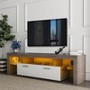 NicBex TV Stand Morden TV Stand with LED Lights Modern Media Console for Living Room, Bedroom - 2 of 4