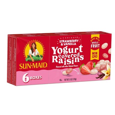 Sun-Maid Strawberry Vanilla Yogurt Raisins - 6ct_1