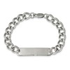 Black Bow Jewelry Men's 10mm Stainless Steel Polished I.D. Bracelet, 8.5 Inch - 2 of 4