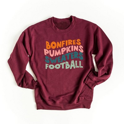 Simply Sage Market Women's Graphic Sweatshirt Bonfires Pumpkins Sweaters Football