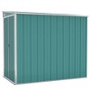 vidaXL Wall-mounted Garden Shed Green 46.5"x76.4"x70.1" Galvanized Steel - 2 of 4