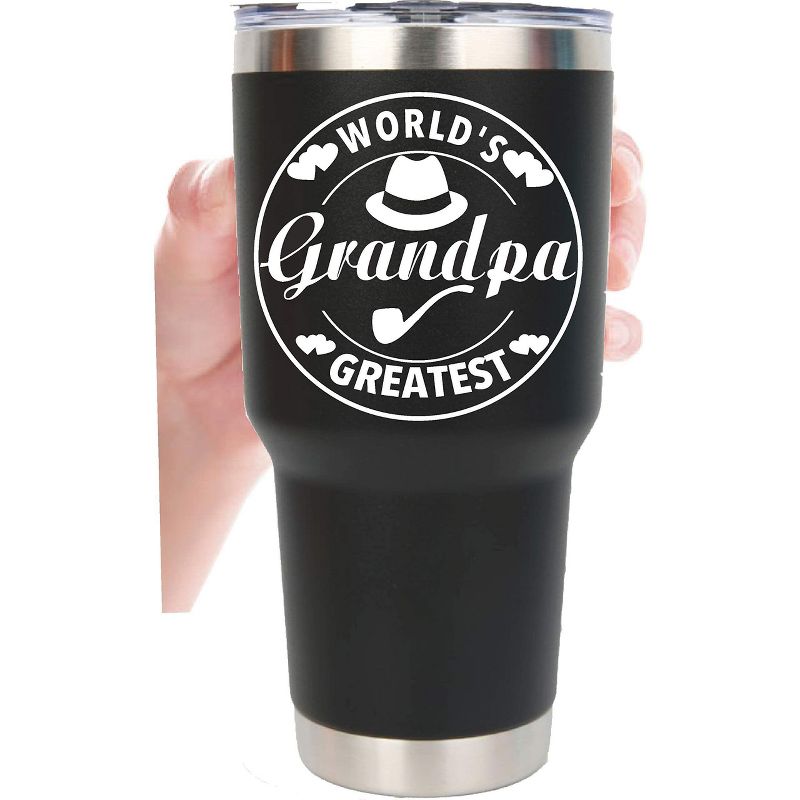 DORADREAMDEKO Grandparents Coffee Travel Mugs Set, Black, 3 of 5