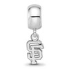 Black Bow Jewelry Sterling Silver San Francisco Giants MLB Bracelet Bead Charm - image 2 of 4