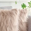 Unique Bargains Plush Decorative Solid Throw Modern Bedroom Pillow Covers 2 Pcs - 3 of 4