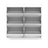 Vynxaria Vertical Shoe Storage Cabinet - 6-Tier Organizer with Carved Panels, White Finish, 45"W x 9.3"D x 42"H - 3 of 4