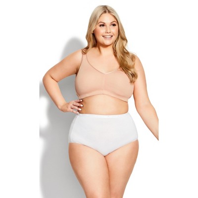 Avenue Body  Women's Plus Size Full Coverage Wire Free Bra - White - 44c :  Target