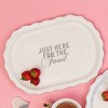 Totalee Gift Just Here For The Food Platter Ceramic White - 2 of 3