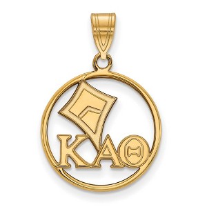 Black Bow Jewelry 14k Yellow Gold Plated Sterling Silver Kappa Alpha Theta Greek Life Medium Pendant - 1 of 3