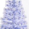 YOOCOZZ  Christmas Decor-5ft White/Blue Pre-Lit Douglas Fir Artificial Xmas Tree, Realistic Branches, Multi-Color LED Lights, Fiber Optics, 180 Tips - 4 of 4