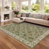 Modern Foldable Area Rugs for Living Room Vintage Striped Washable Low Pile Carpet Navy Indoor Easy Care Soft Non Slip Rug - 3 of 4
