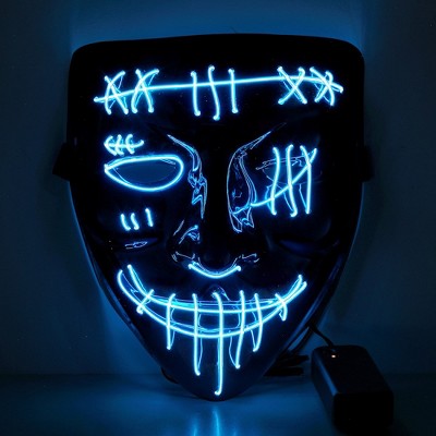 Garvee Halloween Mask LED Light Up Purge Mask, Led EL Wire Face Mask(4 styles shipped randomly)