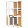 Coolbibila-63'' Tall Garden Wood Storage Cabinet, Mini Greenhouse Cold Frame With Waterproof- Roof And Lockable Door For Backyard, Storage Sheds - 3 of 4