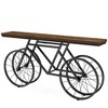 Resenkos Entryway Table, Console Sofa Table,70.9" Console Table, Extra Long Sofa Table with Bicycle Base Brown & Black - 2 of 4