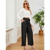WhizMax Wide Leg Pants for Women High Waisted Business Work Casual Adjustable Tie Knot Dress Pants - 3 of 4