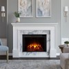 Merced 61" Grand Electric Fireplace in White by Real Flame - 2 of 4