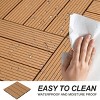 DOMETOUR Wood Plastic Composite Deck Tiles, 20pcs, Rust/Water/Weather Resistant, DIY, Indoor/Outdoor Use, Ideal for Patios, Balconies, Rooftops, Decks - 3 of 4
